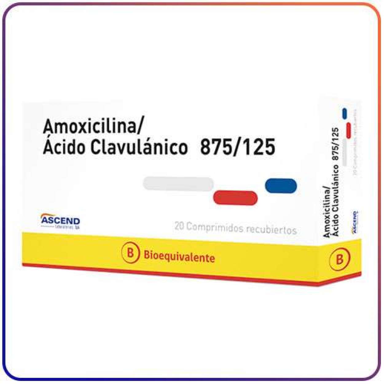 AMOXICILINA 875 MG + AC. CLAVULANICO 125 MG X 20 COMP - ASCEND